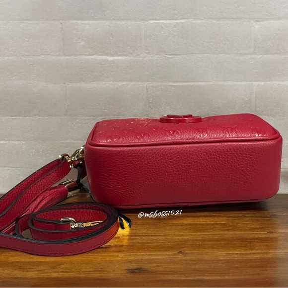 Valentino by Mario Valentino Mia Dollaro Leather Crossbody in Tango Red NWT - Picture 7 of 7